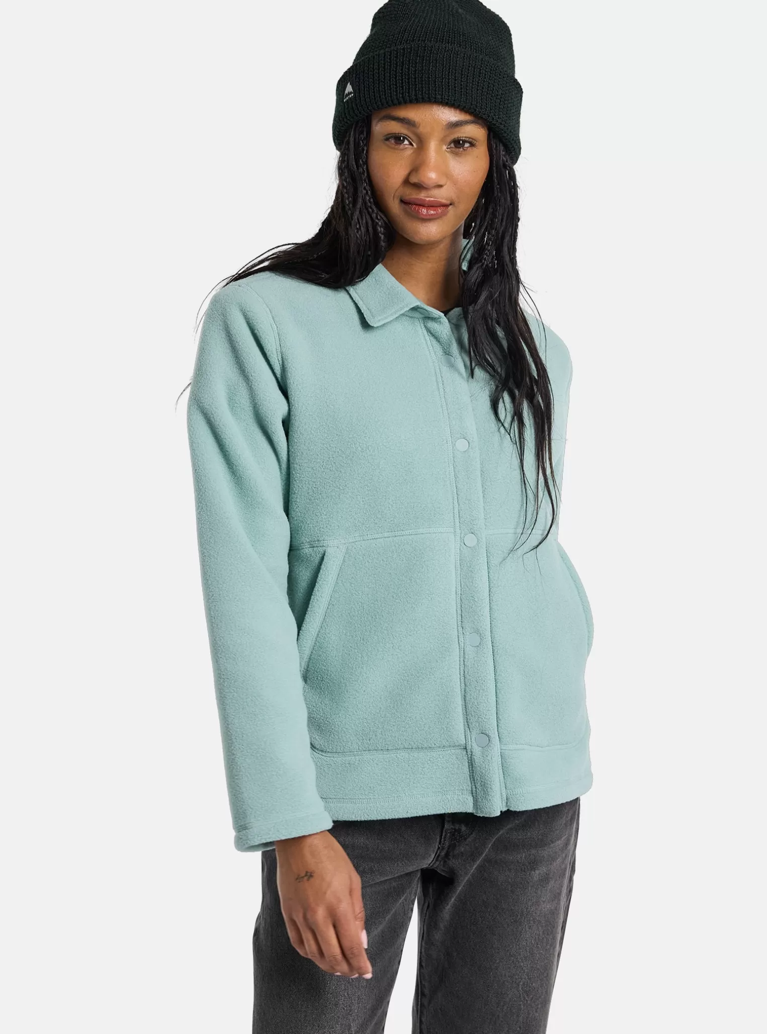 Damen Burton Fleece^ Cinder Fleeceoberteil Mit Druckknöpfen Für Damen