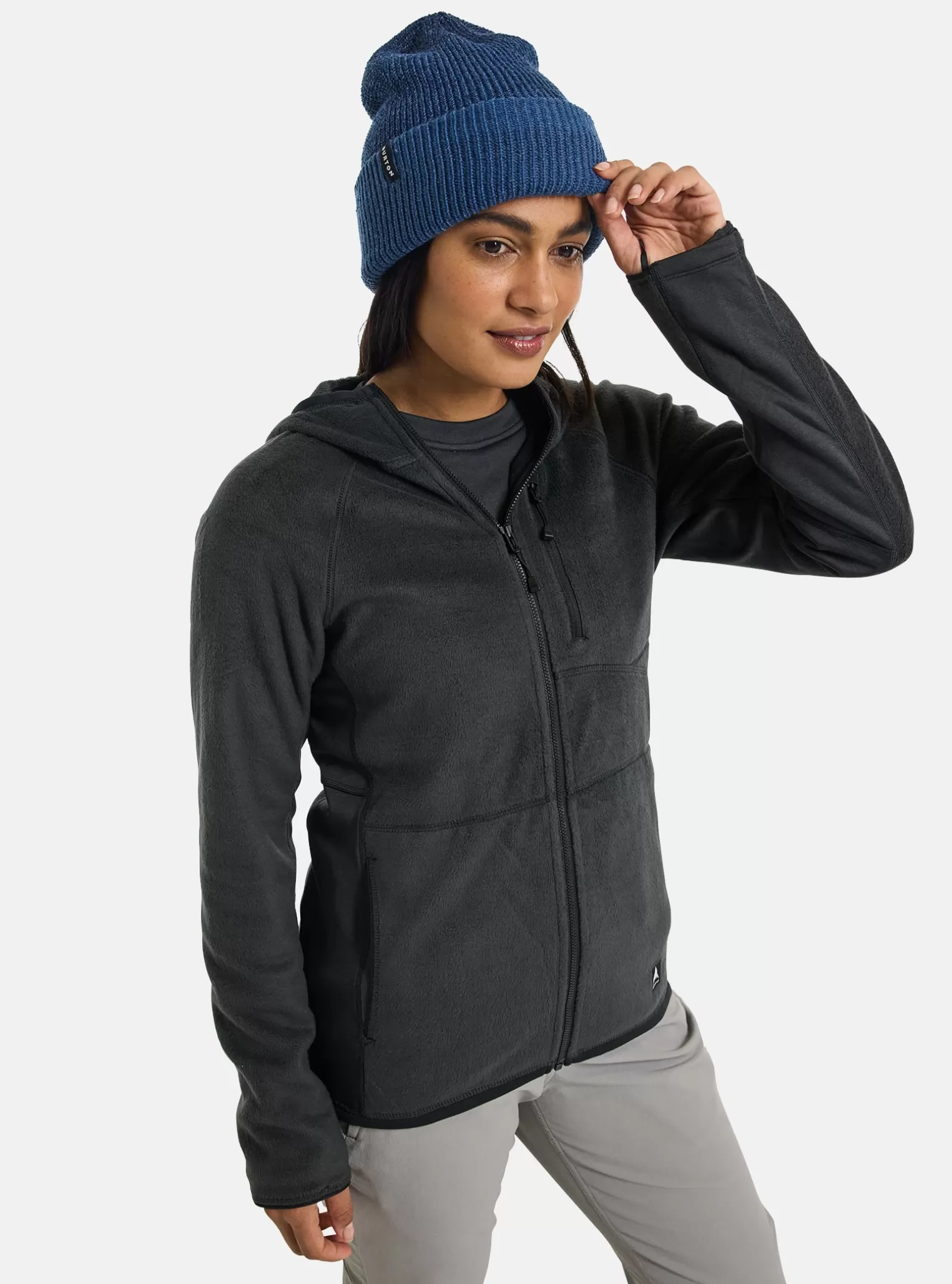 Damen Burton Fleece | Midlayer^ Stockrun Warmest Fleece Mit Kapuze Und Durchgehendem Reißverschluss Für Damen