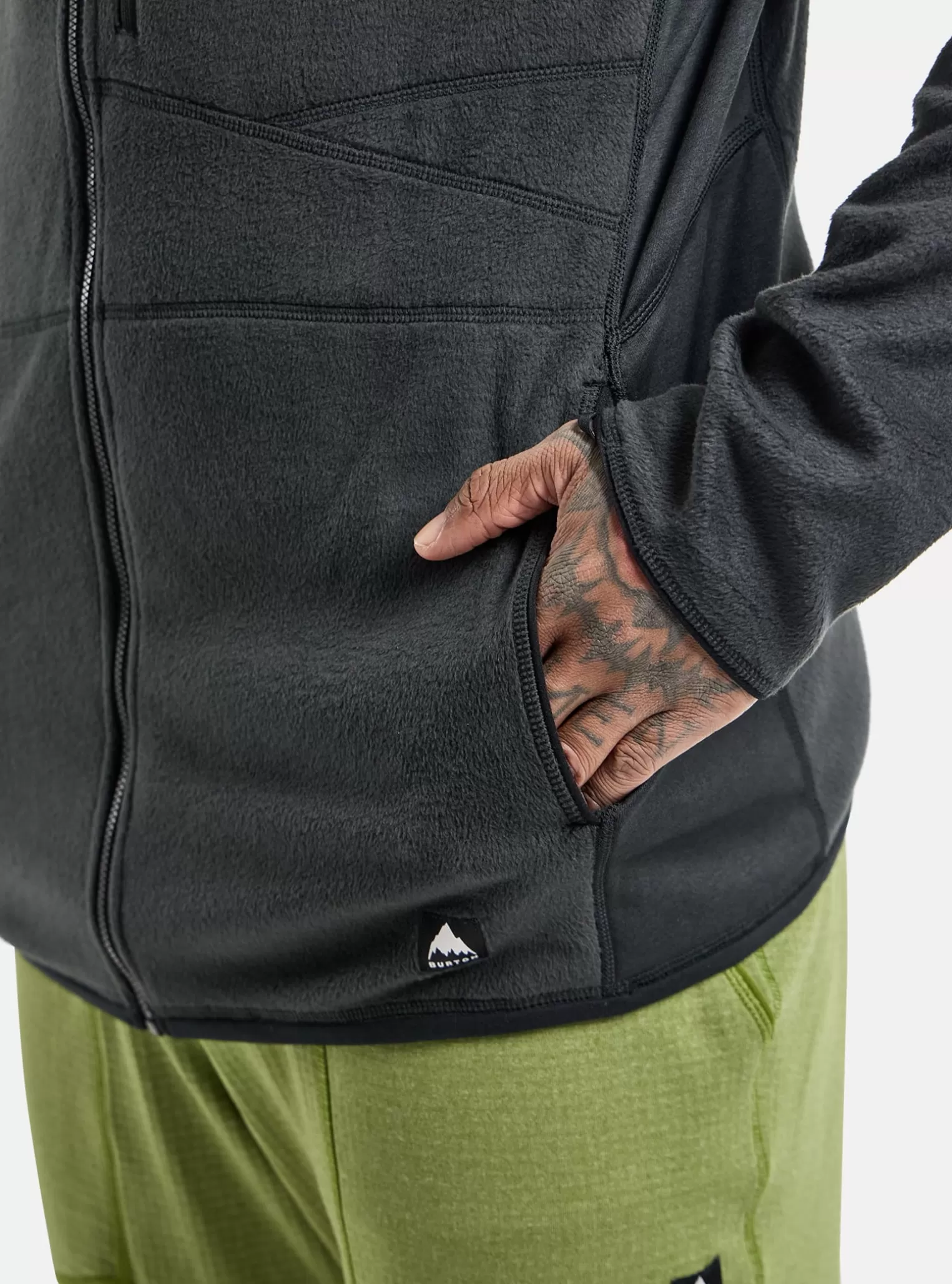 Herren Burton Fleece | Midlayer^ Stockrun Warmest Fleece Mit Kapuze Und Durchgehendem Reißverschluss Für Herren