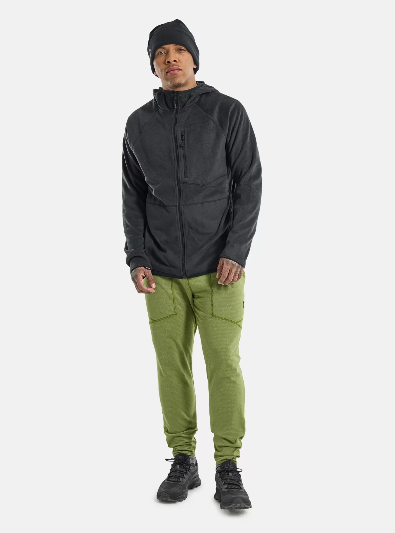 Herren Burton Fleece | Midlayer^ Stockrun Warmest Fleece Mit Kapuze Und Durchgehendem Reißverschluss Für Herren